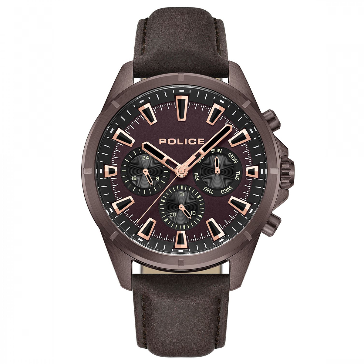 MONTRE POLICE HOMME M.FONCTION CUIR